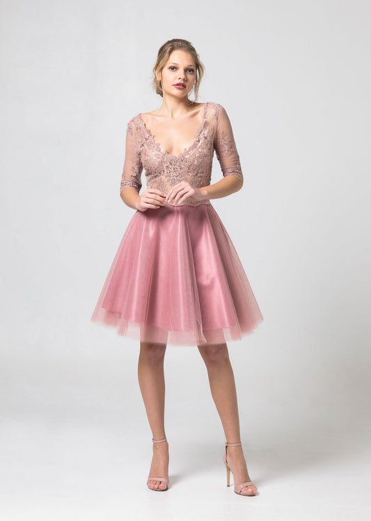 Amelia Knee Length Special Occasion Dress - Joycard Concept Store