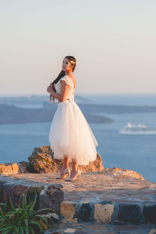 Bridal Asymmetric Veil Skirt with 12 layers of Tulle - Joycard Concept Store
