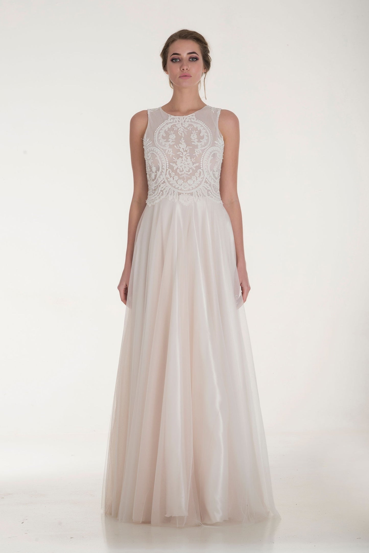 Crystal Lace Elegant Wedding Dress - Joycard Concept Store