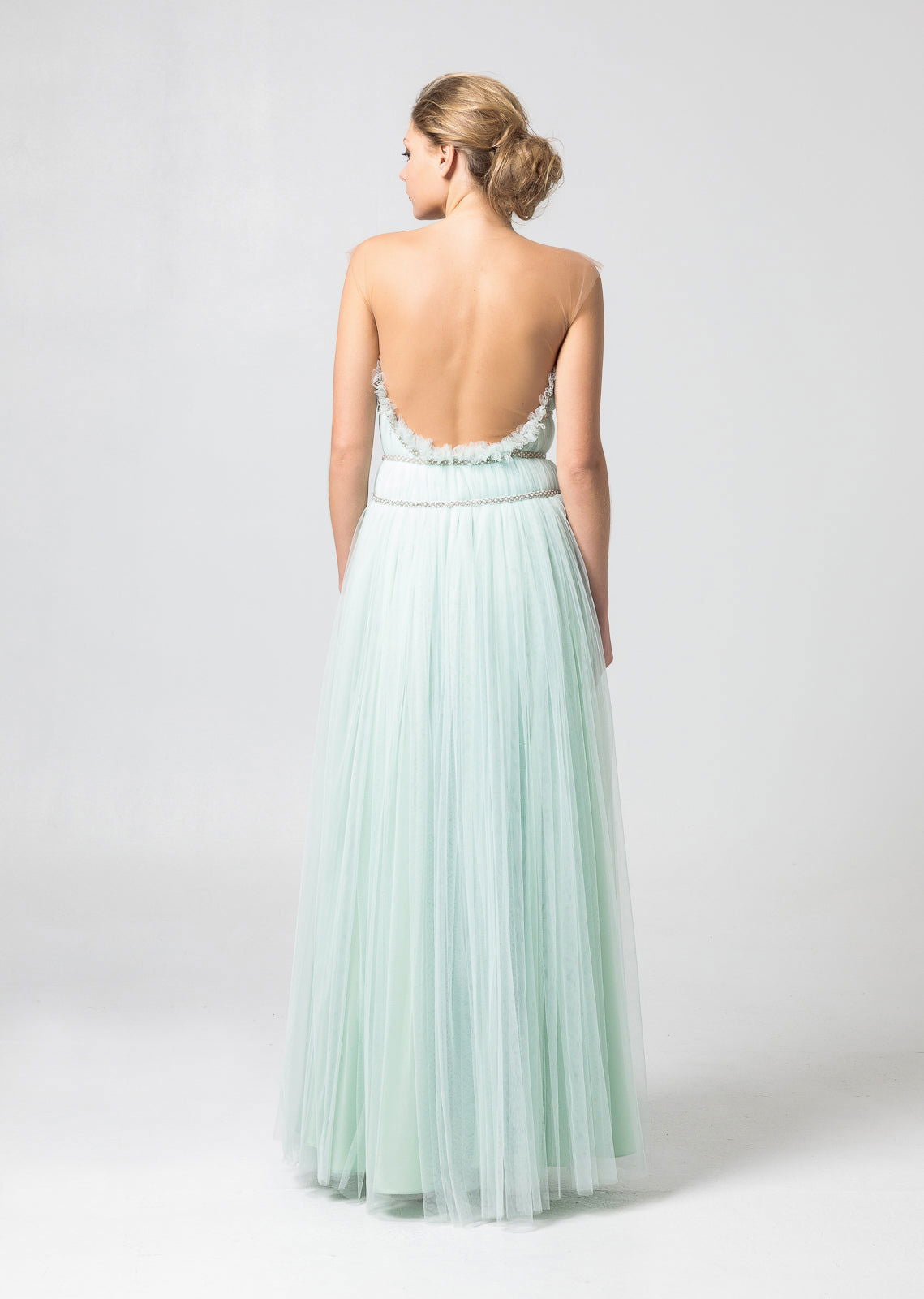 Draped Tulle Strapless Gown - Joycard Concept Store