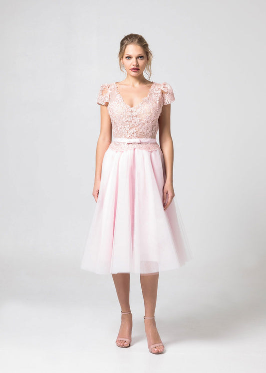 Gloria Special Occasion T-Length Dress - Joycard Concept Store