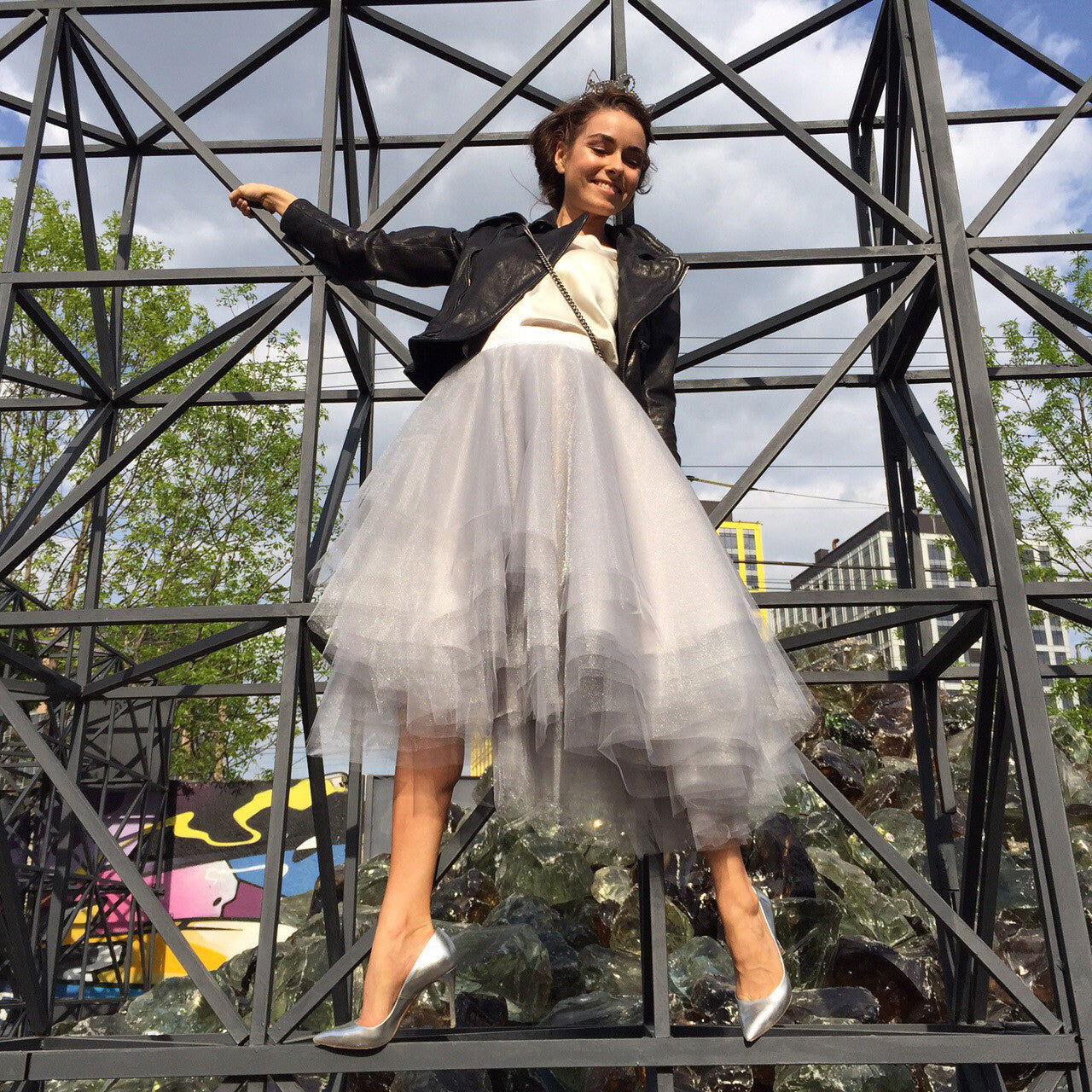Premium Asymmetric Tulle Skirt - Joycard Concept Store